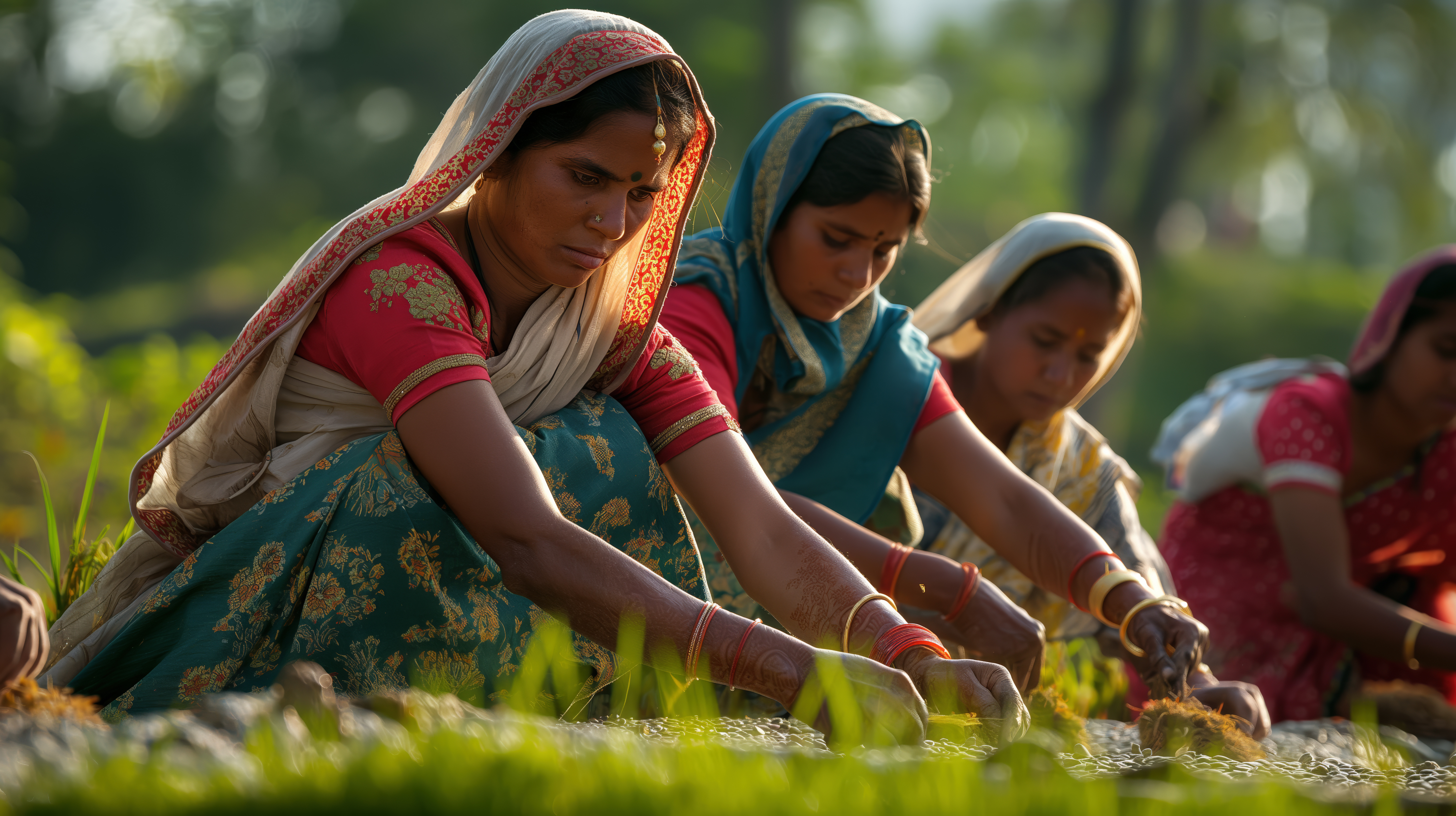 Traditional Indian harvesting methods